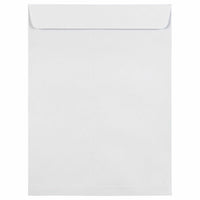 JAM Paper Open End Catalog Envelopes with Peel and Seal Closure - 9" x 12" - White - 25 Pack -Colour: White