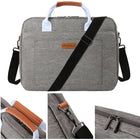Vangoddy Shoulder Carrying Bag with Handle For 14" Laptop - Gey-Generous front pocket for stationery, charger, cable, wallet, cell phone, and other necessities on the go