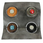 Cathay Importers Gems Metal Wall Decor (EC-22-0132)-Embellished plaque