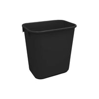 Globe Commercial Products Soft Wastebasket - 26 L - Black - 6 Pack-Fits under standard desk