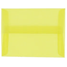 JAM Paper A2 Invitation Envelopes, 4.38 x 5.75, Yellow Translucent Vellum, 50 Pack (PACV606I)-Primary yellow translucent envelope