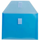 JAM Paper Plastic Envelopes with Hook & Loop Closure - Index Booklet - 5.5" x 7.5" - Blue - 12 Pack -Quantity: 12 per pack