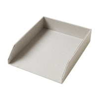 Martha Stewart Linen Inbox - Grey-Open letter tray is great for storage and desktop organizing