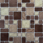 CTG Brands Multi Square Tile, 10" x 10", Brown, 6 Pack-Set: comes in a box of 6 premium quality wall tiles, suitable for smooth and clean surfaces