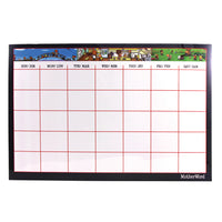 MotherWord Undated Dry Erase Magnetic Calendar - 11" X 17" - Bilingual-17" x 11"