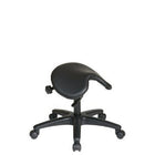 Nicer Furniture Backless Stool with Saddle Seat and Seat Angle Adjustment-Thick Padded Seat