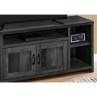 Monarch Specialties 2743 Tv Stand - 60"L/Black Reclaimed Wood-Look-Black Reclaimed Wood-look finish