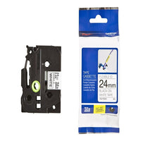 Brother - TZEFX251 Bande Label - 24 mm - noir sur blanc flexible-Ruban d'étiquetage TZ  pour P-Touch de Brother