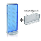 Azar Displays Pegboard Counter Gift Card Holder, 8" x 21", Blue (700505-BLU)-Made from pegboard