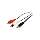 StarTech 3Ft Mu3Mmrca Rca Audio 3.5Mmmini-Jack/2-Rca 28Awg Stereo Cable (  MU3MMRCA)-Colour - Black