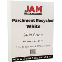 Jam Paper Papier-parchemin recyclé, 8 1/2 x 11 po, blanc, 500/rame-Papier parchemin blanc