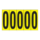 Accuform Signs Identify Locations, Supplies & Tools, Individual Letter & Number Markers, 0, 3-7/8", 10 Pack-Character 0