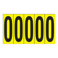 Accuform Signs Identify Locations, Supplies & Tools, Individual Letter & Number Markers, 0, 3-7/8", 10 Pack-Character 0