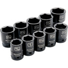 Dynamic Tools 3/4" Drive 10 Piece 6 Point, Standard Length, Impact SAE Socket Set, 15/16" - 1-5/8"-Contains: 15/16", 1", 1-1/16", 1-1/8", 1-1/4", 1-5/16", 1-3/8", 1-7/16", 1-1/2", 1-5/8"