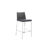 Plata Import Aelta Stool, Counter Height, Black Seat (A-5091C-BLACK)-Faux Leather