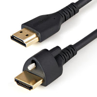 StarTech Male-to-Male 4K 60Hz HDR HDMI Cable with Locking Screw - 6 ft-Premium High Speed HDMI 2.0 cable with Ethernet