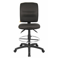 Nicer Furniture Multi-Function Drafting Chair - Black Fabric-Drafting chair designed for elevated seating and professional use.  