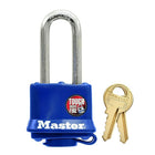 Master Lock 40mm Wide Blue Covered Laminated Steel Pin Tumbler Padlock with 2" Shackle-Padlock