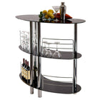 Winsome Martini Entertainment Bar, Black-Dimensions:  41.85" H. x  47.05" W. x 22.64" D.