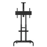 Luxor 40" to 80" Flat Panel LCD TV Cart, Black, (FP4000)-Luxor FP4000 Adjustable Height Large TV Mount designed for a 40" - 90" Flat Panel TV comes with a 10"W x 5"D camera Mount.