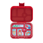 Yumbox Original 6 Compartment Bento Box - Wow Red-Volume: Five 1/2 cup portions (approximately 2.5 cups) of the key food groups plus dip/treat well