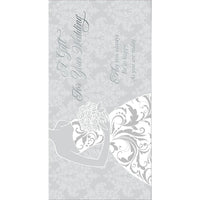 Rosedale 3-3/4" x 7-1/4" Money Holder Wedding Greeting Cards And Envelopes, 12 Pack (18026)-Printed on premium uncoated card stock