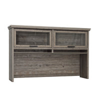 Sauder 433683 Aspen Post Large Hutch - Pebble Pine-Attaches to Credenza 433681 or L-Shaped Desk 433686.