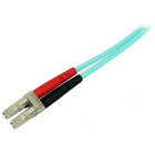 StarTech Aqua OM4 Duplex Multimode Fiber Optic Cable, 100 Gb, 50/125, LSZH, LC/LC, 3 m-Backward compatible with your existing 50/125 equipment