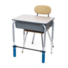 Bouncyband Student Edition for Desk, Blue, 2 Pack-The patented support pipes on the Bouncyband prevent it from slipping down the desk legs onto the floor