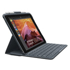 Logitech Slim Folio Bluetooth Keyboard Case for 9.7" iPad (5th and 6th generation) - Black-Three simple modes - Type, view and protect
