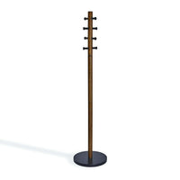 Umbra Pillar Coat Rack, Black/Walnut (1005871-048)-Made of natural wood and metal
