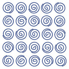 JAM Paper Circular Coloured Papercloops, Dark Blue Round Paper Clips, 5 Packs of 50, 250 Total (2187134g)-Finish: Smooth