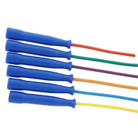 Champion Sports 9' Plastic Segmented Jump Rope, Blue/White, 6 Pack-Blue, white