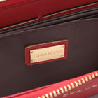 Champs RFID Zip-Around Wallet -  Red-Zip pocket centre divider