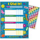 TREND enterprises, Inc. Praise Word Success Charts - 25 Charts and 100 Stickers-Motivational words in English, with sparkly smile stickers