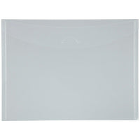 JAM Paper Plastic Envelopes with Tuck Flap Closure, Letter Booklet, 8.88 x 12, Clear Poly, 12 Pack (459SCLEAR)-Clear