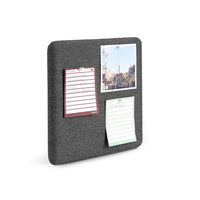 Poppin Fabric Pinboard - 12" x 12" - Dark Grey-Durable fabric pinboard