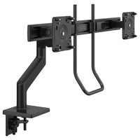 Humanscale M8.1 Monitor Arm with Dual Crossbar + Handle - M81CMBBHB-With innovative features like its Compensator Mechanism and Self-Lubricating Precision Bearings, M8.1 allows users to effortlessly adjust their monitor(s) to their optimal ergonomic position while also providing top-to-bottom cable management