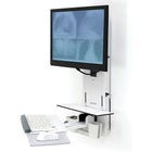 Ergotron 61-080-062 Patient Room, VL18 STS WM, Bright White-Side-to-side pan of keyboard and display promotes patient-caregiver interaction while accessing data