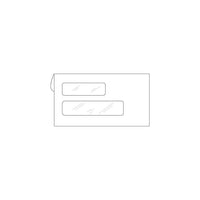 Deluxe Double Form Compatible Window Envelopes, 6-3/4" x 3-3/4", 500 Pack (W772-500)-#24 white wove