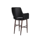 Plata Decor Isaak Stools with Walnut Metal Legs - Taupe - 2 Pack-No assembly required
