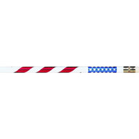 J.R. Moon Pencil Co. Stars and Stripes Pencil - 144 Pack (JRM7856B)-Grades: Kindergarten - 6th