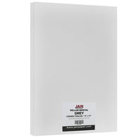 JAM Paper Vellum Bristol Tabloid Cardstock, 11 x 17, 65 lb. Grey, 50 Pack (16932835)-Colour: Grey 65 lb. Cover