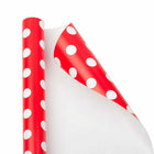 JAM Paper Gift Wrap - Polka Dot Wrapping Paper - 25 Sq Ft per Roll - Red with White Dots - 2 Pack-The perfect square footage for quickly and easily wrapping your presents