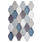CTG Brands Scallops Tile Wall Decals, 11.8" x 7.8 inche, Teal/Grey, 6 Pack-Measurement: 11.8" x 7.8" in width and height
