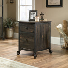 Sauder Steel River 2-Drawer Filing Cabinet - Carbon Oak (423974)-Carbon Oak - Engineered Wood, Metal