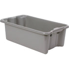 Lewis Bins+ Polylewton Stack-N-Nest Containers, 24.0" x 14.1", Grey, 5 Pack-Injection moulded from high-impact polyolefins