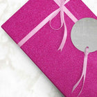 JAM Paper Gift Wrap - Glitter Wrapping Paper - 25 sq. ft. - Fuchsia Hot Pink-Size: 25 Square Feet per roll (2.5 ft wide x 10 ft long)
