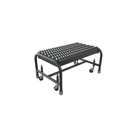 Tri-Arc Manufacturing Aluminum Rolling Ladder, Step Width: 24", Step Type: Serrated, No. of Steps: 1 (WLAR001245)-No. of Steps: 1