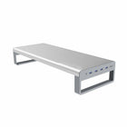 Centon OB-A2D Desktop Riser - Silver-Aluminum with silver finish